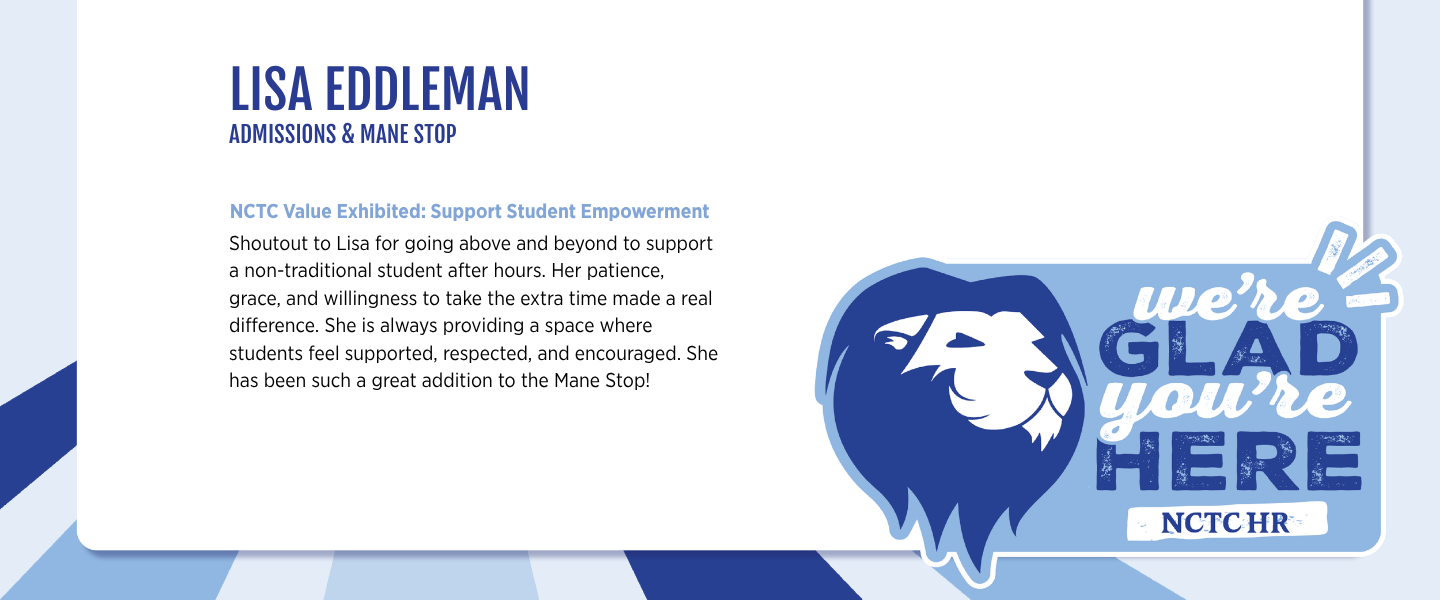 Lisa Eddleman Kudos September 2026